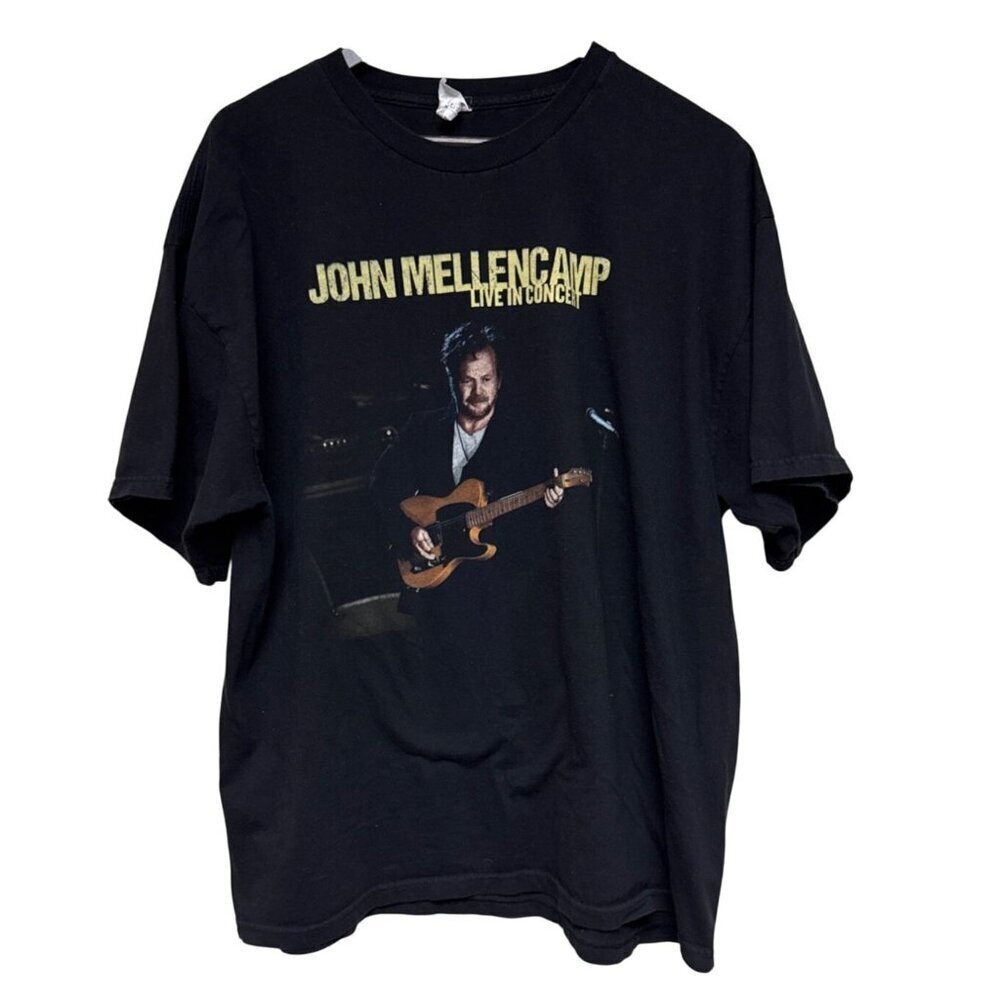 John Mellencamp Men's Shirt Plain Spoken North American Tour Band Tee 2015 2XL